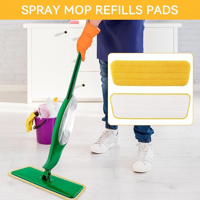 Mop Head Replacement for Libman Freedom Spray Mop - Washable Reusable Wet & Dry Cleaning - Microfiber Spray Mop Pads Refill for Multi-Surface Floor -7 Pack (Colorful)