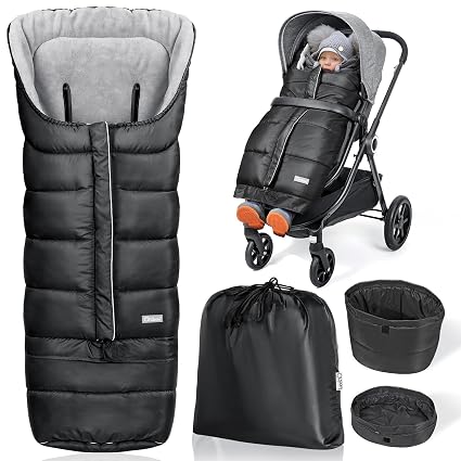 Orzbow Stroller Bunting Bag with Extended Footmuff, Weather-Proof, Warm