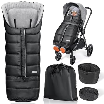 Orzbow Stroller Bunting Bag with Extended Footmuff, Weather-Proof, Warm