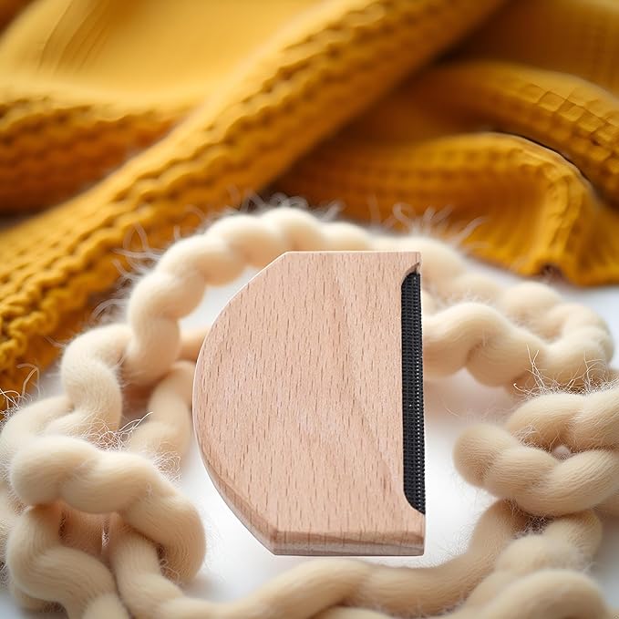 Brown Cashmere Comb Sweater Shaver Wool Comb Knitwear Comb Wooden Pilling Fuzz Fabric Lint Remover Manual Portable Brush Tool Brushes Cleaning Tools