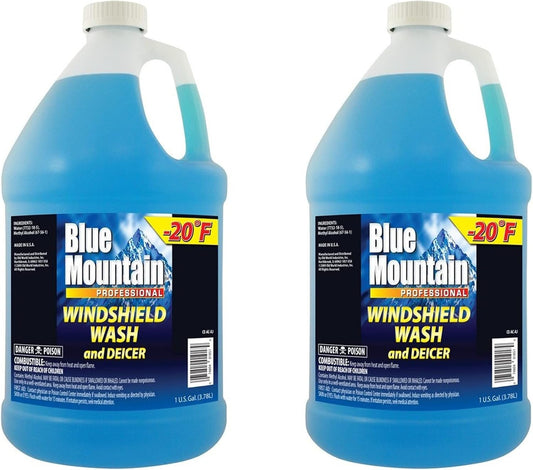 2 Pack Blue Mountain BMN0G3-20°F Windshield Washer Fluid & Deicer- 1 Gallon