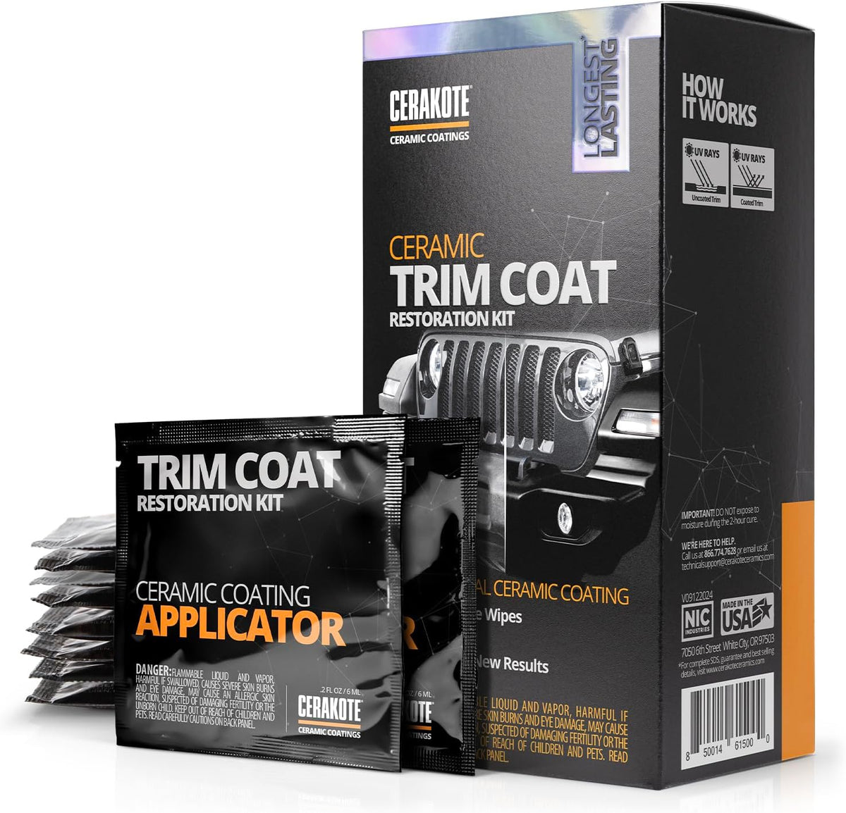 Ceramic Trim Coat Kit - Quick Plastic Trim Restorer - Ceramic Coating Guaranteed Restoration to Last Over 200 Washes – A Ceramic Coating, Not a Dressing