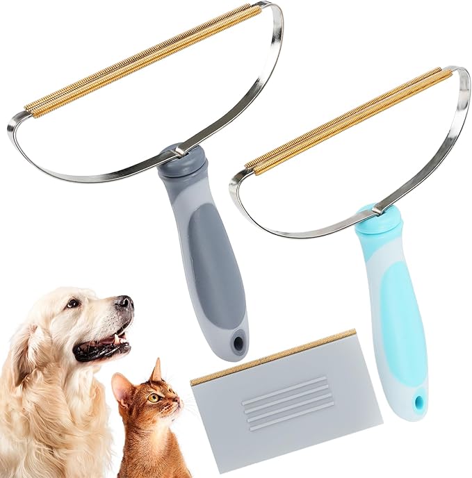 Pet Hair Removal Tool, Dog Cat Deep Cleaning Fur Removers, Lint Cleaner Pro, Portable Scraper Rake Carpet Hairball Shaver Brush for Clothes, Couch, Blanket, Car Mat, Pet Bed, Towels Rugs