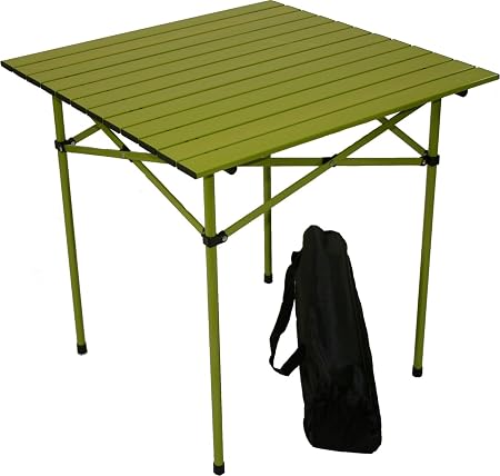 TA2727G Tall Aluminum Portable Table with Carrying Bag, Green