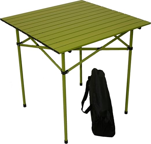 TA2727G Tall Aluminum Portable Table with Carrying Bag, Green