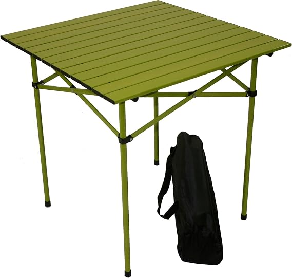 TA2727G Tall Aluminum Portable Table with Carrying Bag, Green
