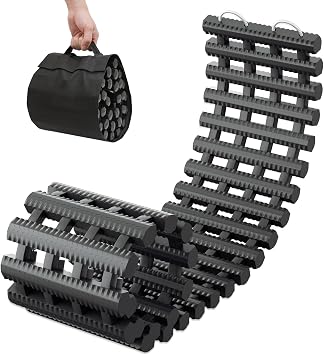 Magshion 47" Tire Traction Mat, Heavy-Duty Recovery Board for Snow, Ice, Mud & Sand, Off-Road Vehicle Traction Tracks wi