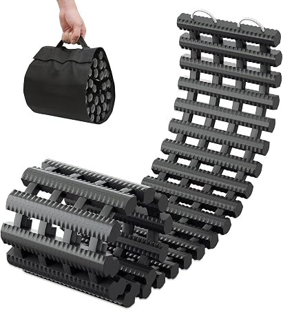 Magshion 47" Tire Traction Mat, Heavy-Duty Recovery Board for Snow, Ice, Mud & Sand, Off-Road Vehicle Traction Tracks wi