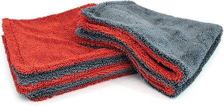 Autofiber Dreadnought Jr. Microfiber Towel, Superior Absorbency for Drying Cars, Trucks, and SUVs, Double-Twist Pile, On