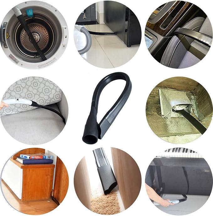 Dryer Vent Cleaner Kit & Refrigerator Condenser Coil Brush-Dryer Lint Brush Vent Trap Cleaner-Vacuum Attachment for Small Crevice-Dryer Cleaner Brush