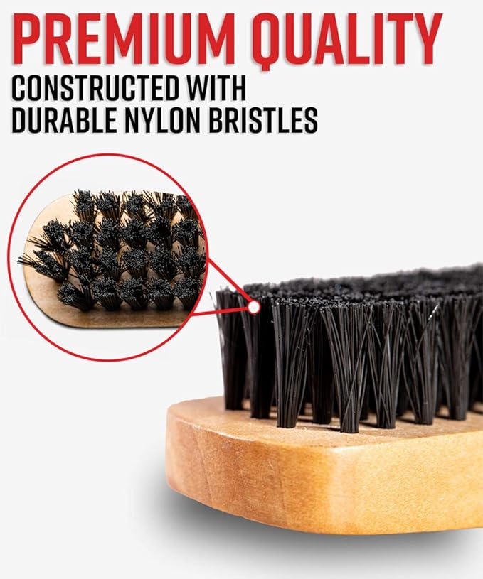 Adam's Polishes Cockpit Detailing Brush (Mini) - Car Cleaning Brush | Scrub Brush for Interior Leather Cleaner Carpet Upholstery Bathroom Fabric Shoe