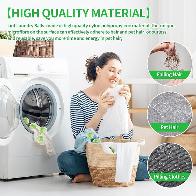 Reusable Washing Machine Lint Balls - Ideal for Removing Hair, Lint, and Dust from Laundry