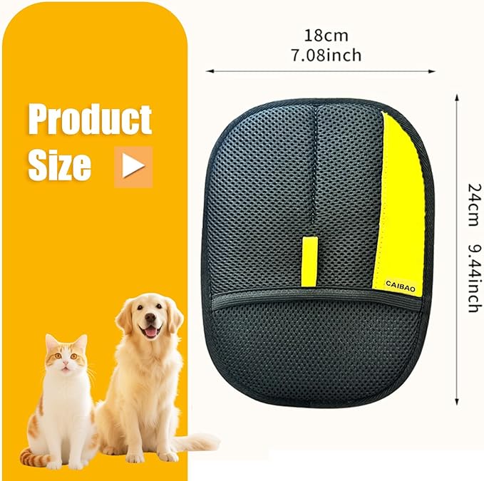 Electrostatic Pet Hair Removal Gloves: Quick Wiping - Reusable & Washable for Sofa Clothing Pet Beds Effortless Cats & Dogs Hair Remover for Busy Pet Owners (3pcs-Black)