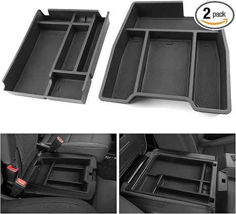 YEE PIN 2026 GMC Sierra Fold Down Center Console Organizer Tray for 2019-2025 2026 GMC Sierra 1500/2020-2025 2026 GMC Si