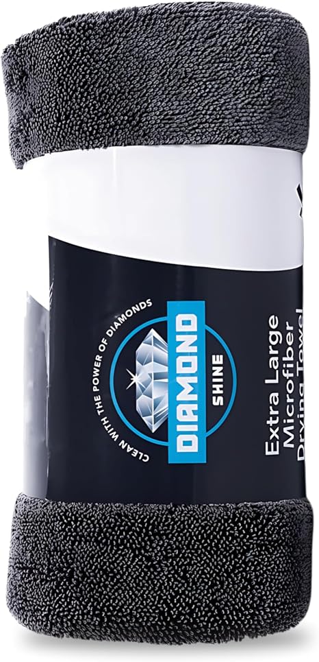 Diamond Shine Large Microfiber Car Drying Towel, 36x27 800 GSM – Ultra-Absorbent, Lint-Free & Streak-Free for Auto Detai