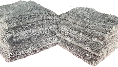 Apex Edgeless 8 Pack Microfiber Towel for Cars - 470 GSM - Super Soft - Tagless - Bulk Towels - Car Care - (8 Pack)