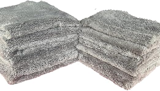 Apex Edgeless 8 Pack Microfiber Towel for Cars - 470 GSM - Super Soft - Tagless - Bulk Towels - Car Care - (8 Pack)