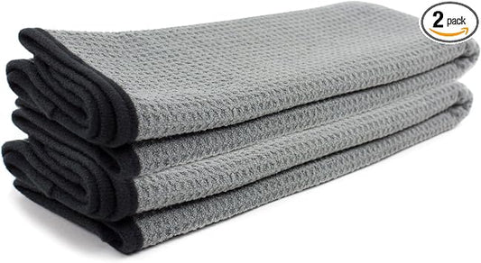 Zwipes Auto 879-2 Professional Microfiber Waffle Drying Towel, 25 in. x 36 in, 2-Pack