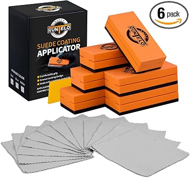 18PCS Ceramic Applicator Set, Sponge Blocks & Suede Cloth