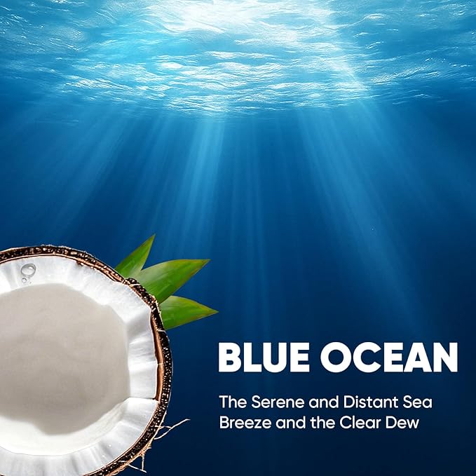 30Ct Aromative Toilet Brush Refills, Toilet Bowl Cleaner Refills, Double-Layer Cleaning Pads Added, Compatible with Most Toilet Brushes，Blue Ocean（Patented）