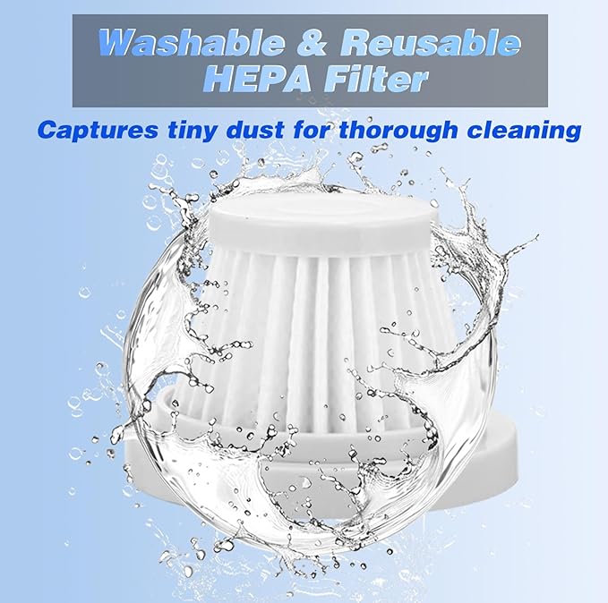 Handheld Car Vacuum Portable Cordless, 4 in 1 Mini Vacuum Cleaner High Power, 4000Pa Suction, Air Duster, 4000mAh, Multi-Nozzles for Car, Home, Office & Pet Cleaning