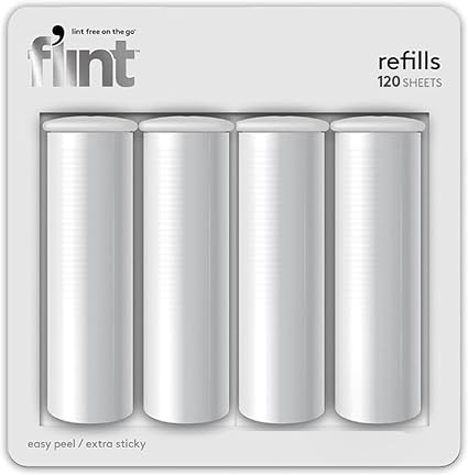 Flint Original Lint Roller Refill, Extra Sticky, Compatible with Flint Retractable Lint Roller, Lint Rollers for Pet Hai