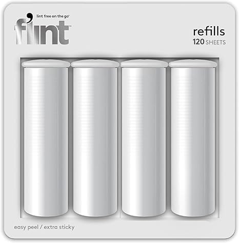 Flint Original Lint Roller Refill, Extra Sticky, Compatible with Flint Retractable Lint Roller, Lint Rollers for Pet Hai