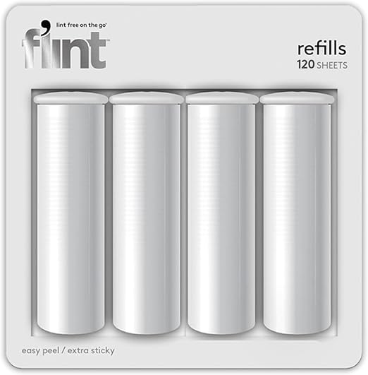 Flint Original Lint Roller Refill, Extra Sticky, Compatible with Flint Retractable Lint Roller, Lint Rollers for Pet Hai