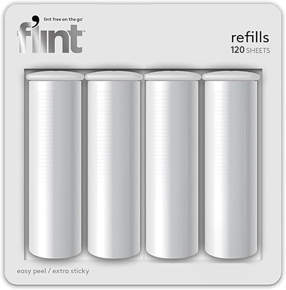 Flint Original Lint Roller Refill, Extra Sticky, Compatible with Flint Retractable Lint Roller, Lint Rollers for Pet Hai
