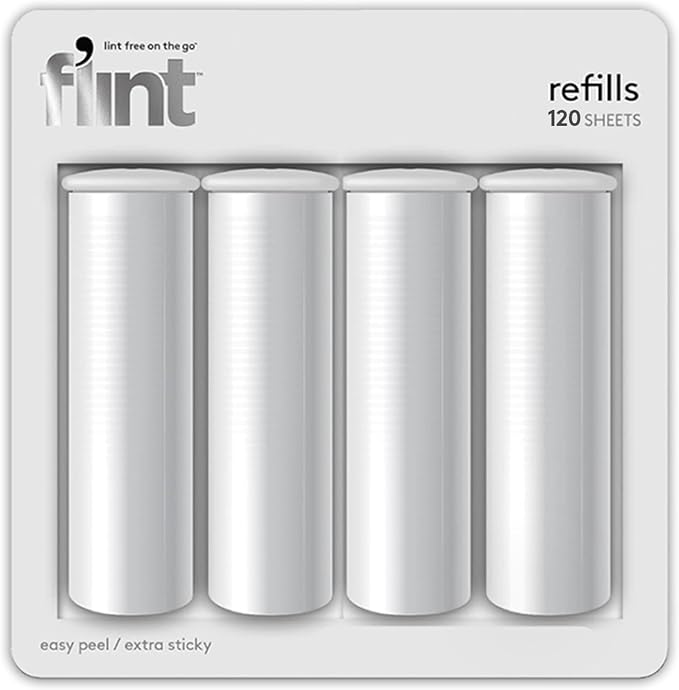 Flint Original Lint Roller Refill, Extra Sticky, Compatible with Flint Retractable Lint Roller, Lint Rollers for Pet Hai