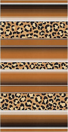 Kitchen Towels, Brown Cow Print on Red Stripes Towels, Dish Towels Kitchen Accessories, Microfiber Cleaning Cloth Kitche