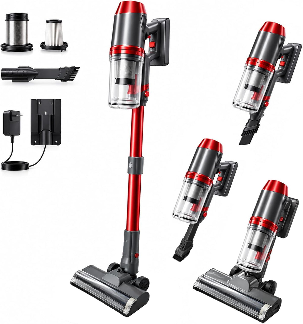 Cordless Vacuum Cleaner For Home Upgraded 250W 50mins Stick Vacuum