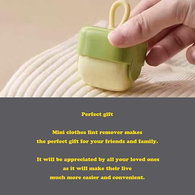 Mini Cube Washable Lint Remover,Portable Clothes Hair Ball Trimmer,Manual Sweater Cleaning Sticky Roller,Overcoat Pilling Shaver,Multipurpose Family Laundry Gadget,Household Debris Removal Tool(2pcs)