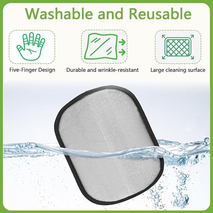 Electrostatic Pet Hair Remover Glove for Dogs and Cats (2Pcs) Reusable Brush Pet Hair Removal Glove for Furniture, Car Interiors, Bedding & Clothing