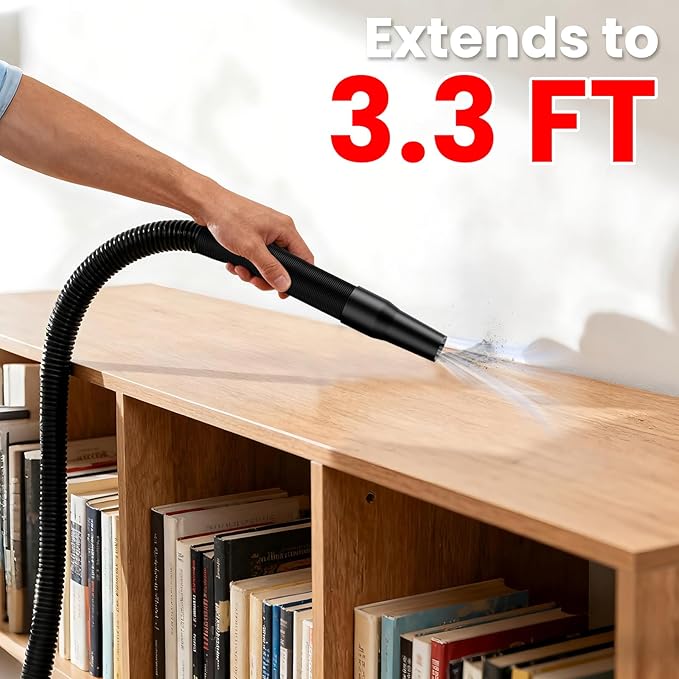 Cordless Vacuum for Miwaukee Battery, 5 in 1 Lightweight Handheld Vacuum Cleaner with 500W Powerful Motor, 46 CFM Portable Hand Vacuum with Filtration HEPA for Floor, Carpet(Battery Not Included)