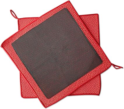 2pcs Clay Towels (12 * 12 in), Fine Grade Microfiber Towels for Car Detailing, DIY Detail Clay Bar Alternative