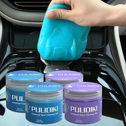 PULIDIKI Car Cleaning Gel Blue 2Pack and Car Cleaning Putty Purple 2Pack Bundle
