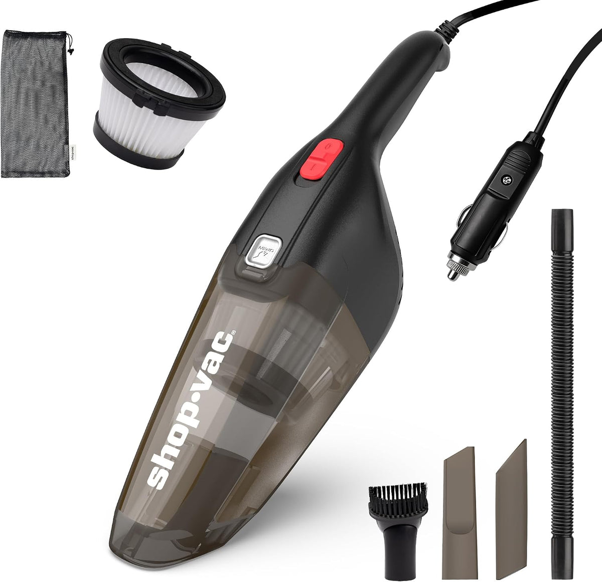 12V Car Vacuum Cleaner, 7000 Pa Handheld Vacuum, 16 FT Cord, Black