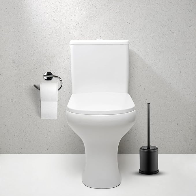 ToiletTree Products Deluxe Toilet Brush with Lid - Black 2 Pack