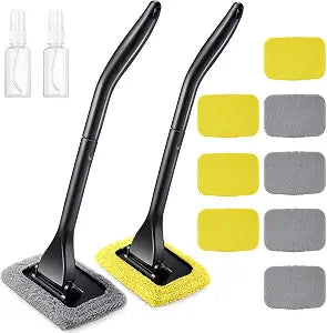 Frienda 2 Set Windshield Cleaner Tool Inside Car Windshield Cleaning Wand Auto Window Cleaner with Detachable Handle, 8 