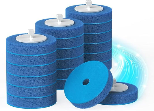 20 Count Electric Toilet Refill Pads, Disposable Toilet Brush Heads Refills for Bathroom Cleaning, Only Compatible with AIR U+ Electric Brush