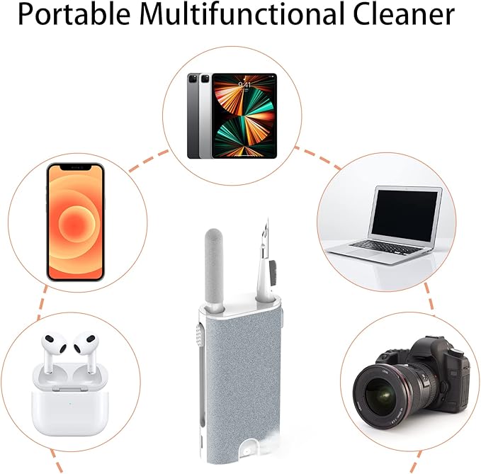 5-in-1 Electronic Cleaner kit- Portable Cleaning kit for Earbuds/Phone/Camera/Watch/Laptop,with Cleaning Pen and Spray Bottle,Multifunctional Cleaning Tool