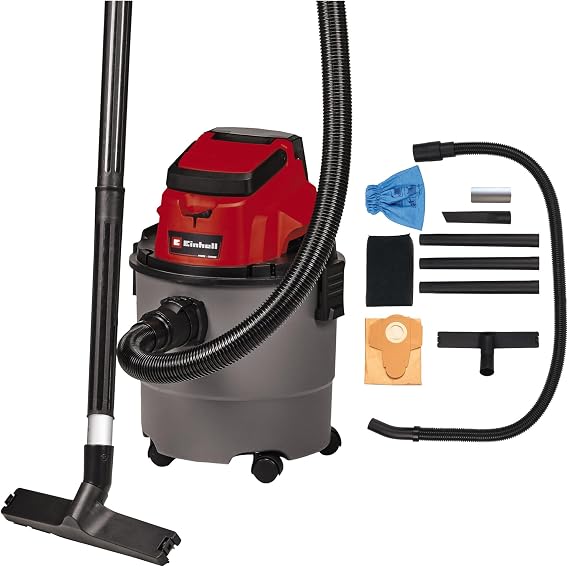 Einhell Wet and dry vacuum cleaner with TC-VC 18/15 Li-Solo Power X-Change battery (Li-Ion, 18 V, 15 L plastic container