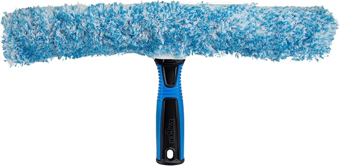 Unger Professional Connect and Clean 14" Window Scrubber Washer for Glass Cleaning, Commercial and Residential Washing, Multipurpose Tool, Gentle on Windows, Reusable Microfiber Sleeve