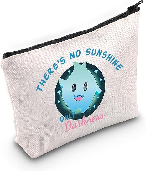 JXGZSO There's No Sunshine Only Darkness Cosmetic Bag Animation Movie Lover Gift Lumalee Blue Makeup Bag