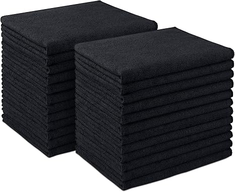 AIDEA Microfiber Cleaning Cloth 24 Pack, Microfiber Towels for Cars, Soft & Absorbent Cleaning Rags, Premium Lint Free S