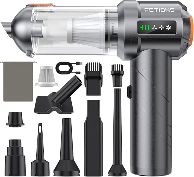 Handheld Car Vacuum Cordless,3 Suction Modes,Portable Mini Cordless Cleaner with 19000pa Suction Power,Type-C Charge,Handheld Vacuum for Car,Home,Office