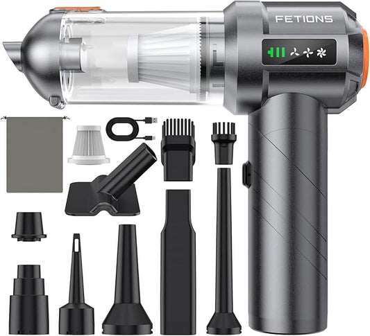 Handheld Car Vacuum Cordless,3 Suction Modes,Portable Mini Cordless Cleaner with 19000pa Suction Power,Type-C Charge,Handheld Vacuum for Car,Home,Office