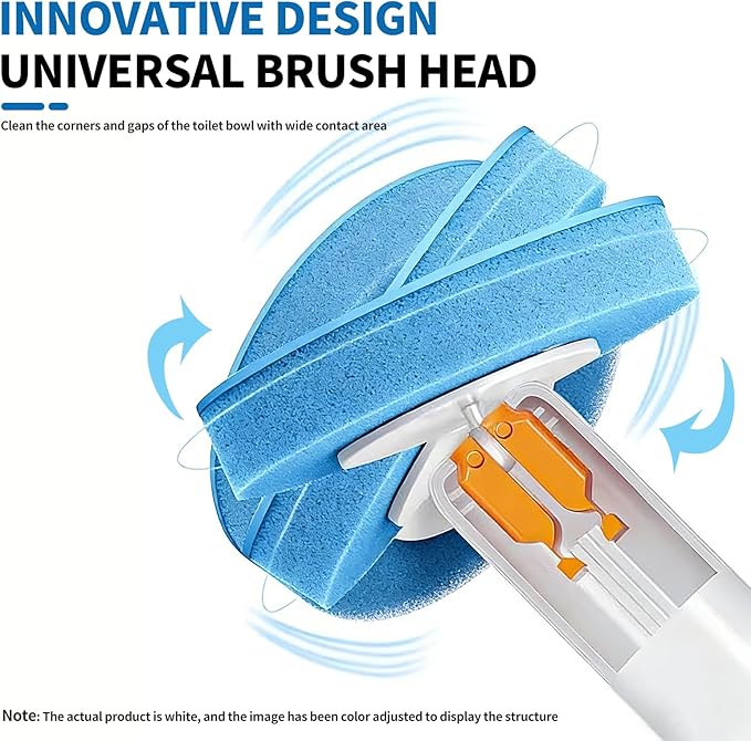 SOPAMI Disposable Toilet Cleaning System - Toilet Wand Kit with 32 High-Performance Refills, Wall Mounted Toilet Brush and Holder for Deep Cleaning Bathroom 32pcs