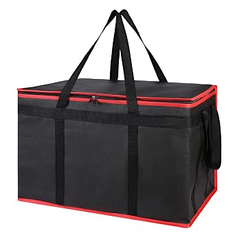 Bodaon 2-Pack Insulated Food Delivery Bag for Hot and Cold Meal, XXX-Large Shopping Cooler Bags, Grocery Tote Insulation